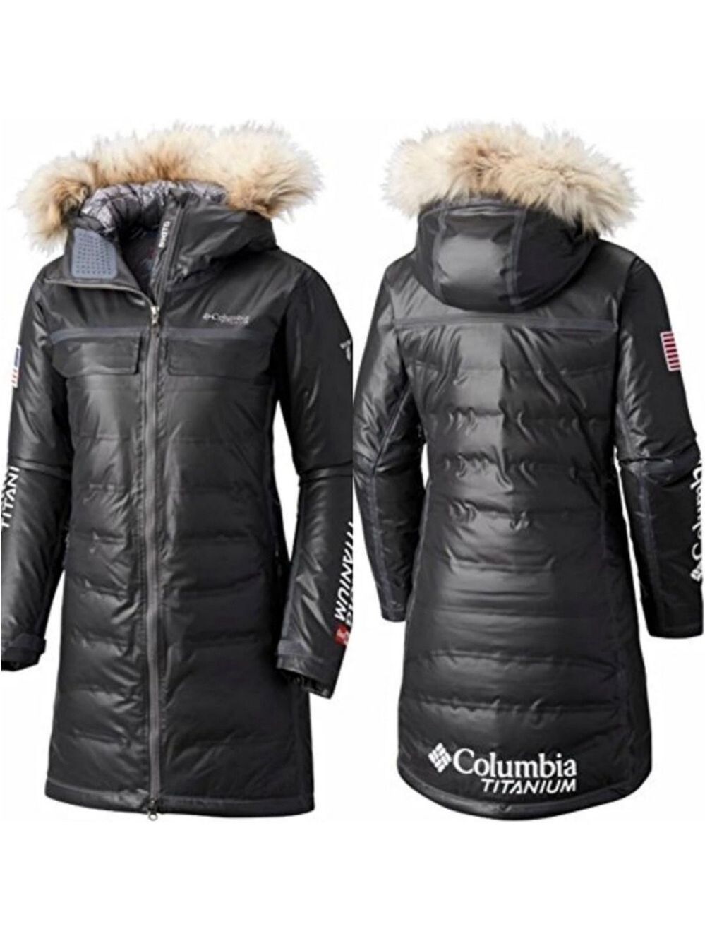 Columbia Women's OutDry Ex Diamond Heatzone Omni Heat Long Parka Jacket, size M